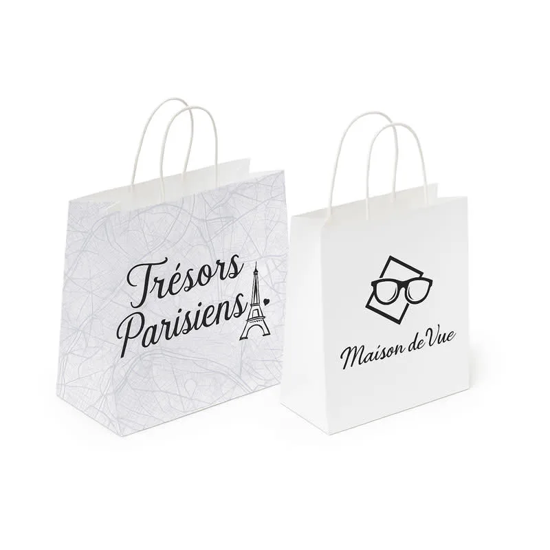 Sac Papier Kraft Blanc à Personnaliser